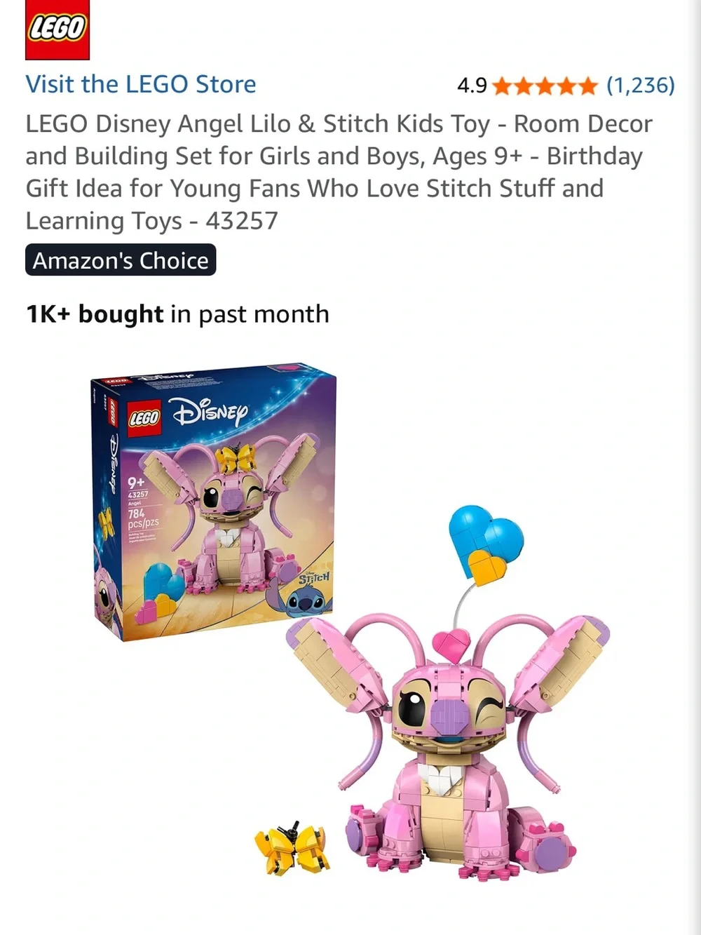 Lego Disney Angel Lilo Stich Figure Building Set